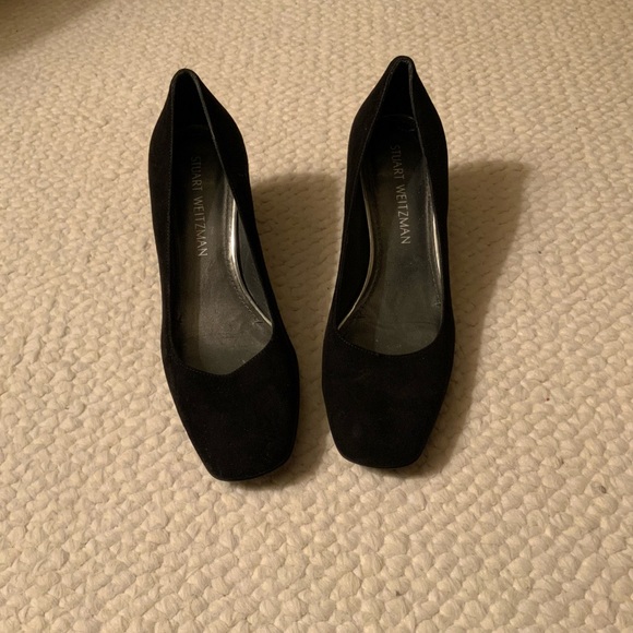 Stuart Weitzman Suede Block Heel Shoes Size: 6.5 - Picture 1 of 10